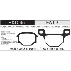 PASTILLA FRENO SUZUKI 125- ZANELLA HJ CHOPER- MONDIAL HD  FA93