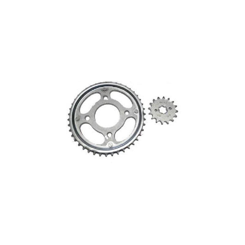 CORONA Y PIÑON HONDA CG 150 TITAN 43- 16 ACERO 1045 (REPCOR)