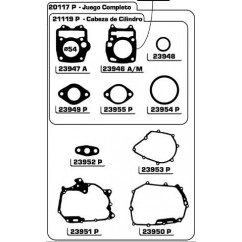 JUNTA MOTOR GILERA SMASH 125 REVOLUTION (p- ovalado)