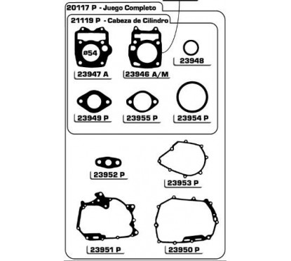 JUNTA MOTOR GILERA SMASH 125 REVOLUTION (p- ovalado)