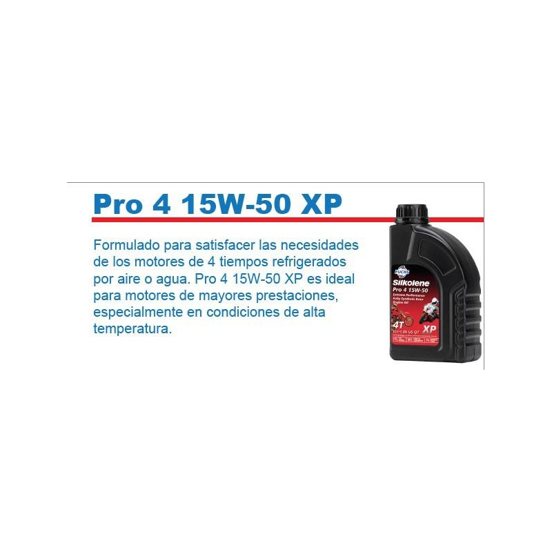 ACEITE PRO 4 15W 50 4T 100% SINTETICO (SILKOLENE)