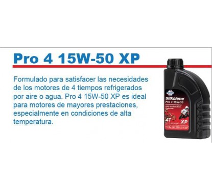 ACEITE PRO 4 15W 50 4T 100% SINTETICO (SILKOLENE)