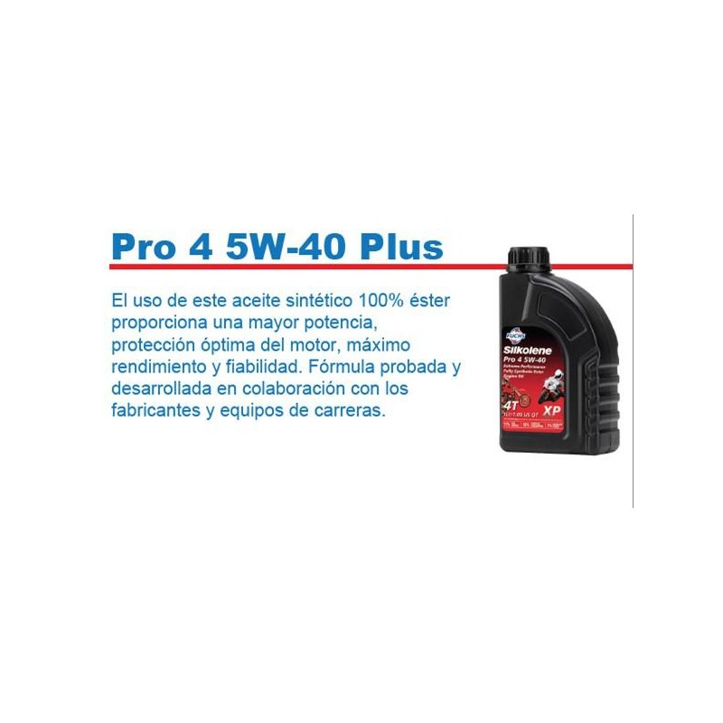 ACEITE PRO 4 PLUS 5W40 4T (SILKOLENE)