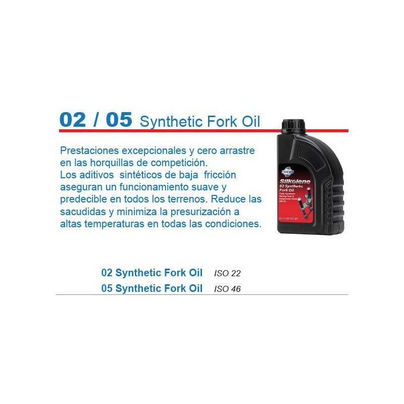 ACEITE SUSPENCION FORK OIL 2W 100% SINTETICO 1Lts (SILKOLENE)