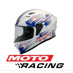 CASCO STELLAR RAIN STAR BLANCO- AZUL-ROJO SMK "M"