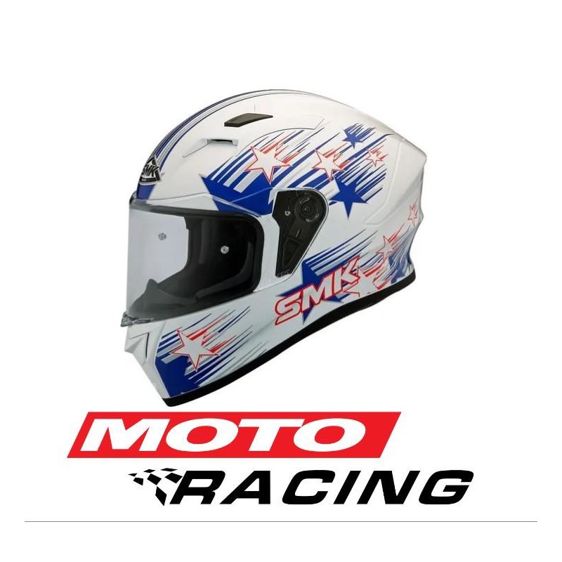 CASCO STELLAR RAIN STAR BLANCO- AZUL-ROJO SMK "M"