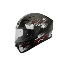 CASCO STELLAR RAIN STAR NEGRO-ROJO SMK "XS"