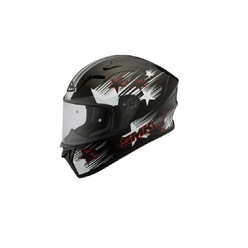 CASCO STELLAR RAIN STAR NEGRO-ROJO SMK "XS"
