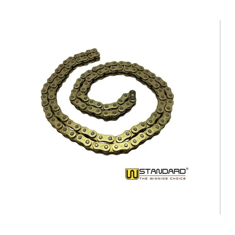 CADENA TRANSMISION (420) 420Hx112 REFORZADA DORADA (STD)