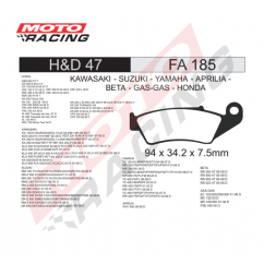 PASTILLA FRENO HONDA FALCON -  TORNADO (DIAFRAG)