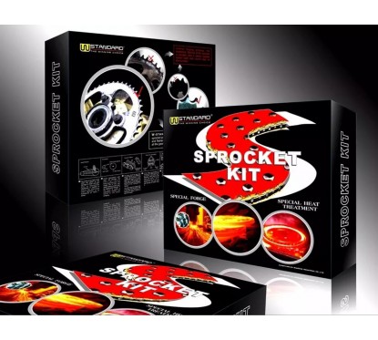 KIT TRANSMISION HONDA XLR 125 C- CADENA DORADA (STD)