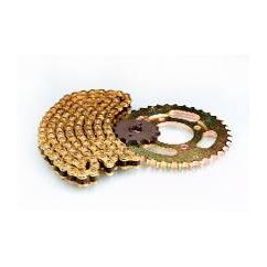 KIT TRANSMISION YAMAHA CRYPTON T-105 C- CADENA DORADA (STD)