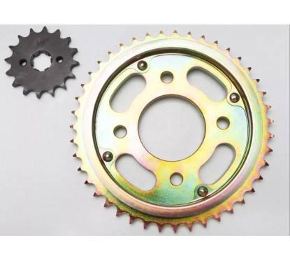 CORONA Y PIÑON HONDA CG 150 TITAN DORADA (STD)