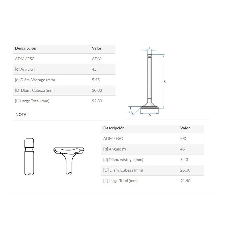 VALVULA ADM -  ESC ZANELLA RX 150 (STD)