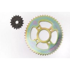 CORONA Y PIÑON GILERA SMASH -  WAVE 100 36- 14 DORADA (STD)