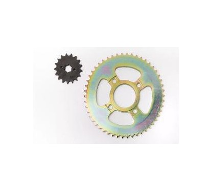 CORONA Y PIÑON GILERA SMASH -  WAVE 100 36- 14 DORADA (STD)