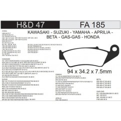 PASTILLA FRENO HONDA FALCON -  TORNADO HD70-FA125-FA185-HD47