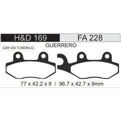 PASTILLA FRENO YAMAHA XTZ 125 C- CUERNO  FA135 HD169 (STD)