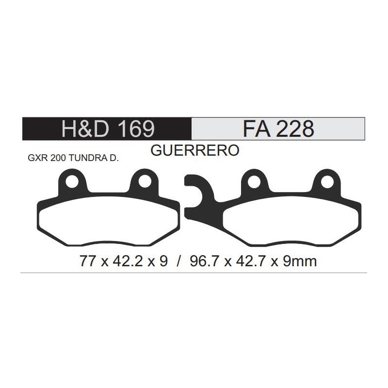PASTILLA FRENO YAMAHA XTZ 125 C- CUERNO  FA135 HD169 (STD)