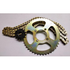 KIT TRANSMISION SUZUKI EN 125 45- 14 C- CADENA DORADA (STD)