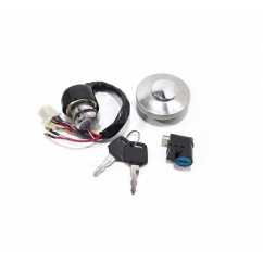 LLAVE CONTACTO SUZUKI AX 100 SET C-  TAPA TANQUE Y CER ASIENTO