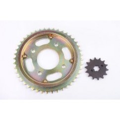 CORONA Y PIÑON HONDA CB1 125 44- 14 DORADA (STD)