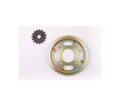 CORONA Y PIÑON HONDA CB 150 INVICTA 42- 15 DORADA (STD)