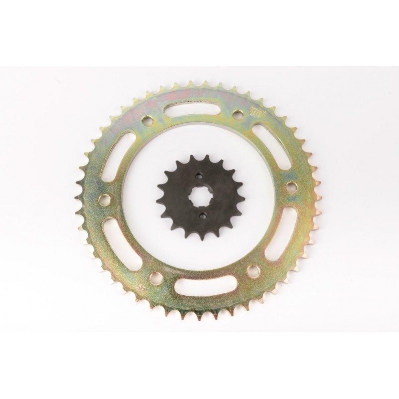 CORONA Y PIÑON HONDA XR 150L DORADA 49- 17 (STD)