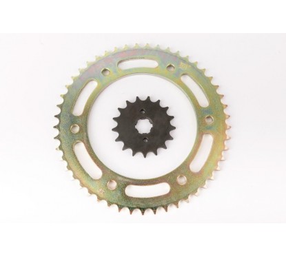 CORONA Y PIÑON HONDA XR 150L DORADA 49- 17 (STD)