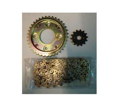 KIT TRANSMISION HONDA WAVE 110S 37/14 C/CADENA DORADA 428H-104