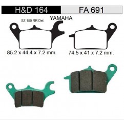 PASTILLA FRENO HONDA WAVE 110S- YAMAHA FZ 16 NEW- SZ 150 RR (STD)