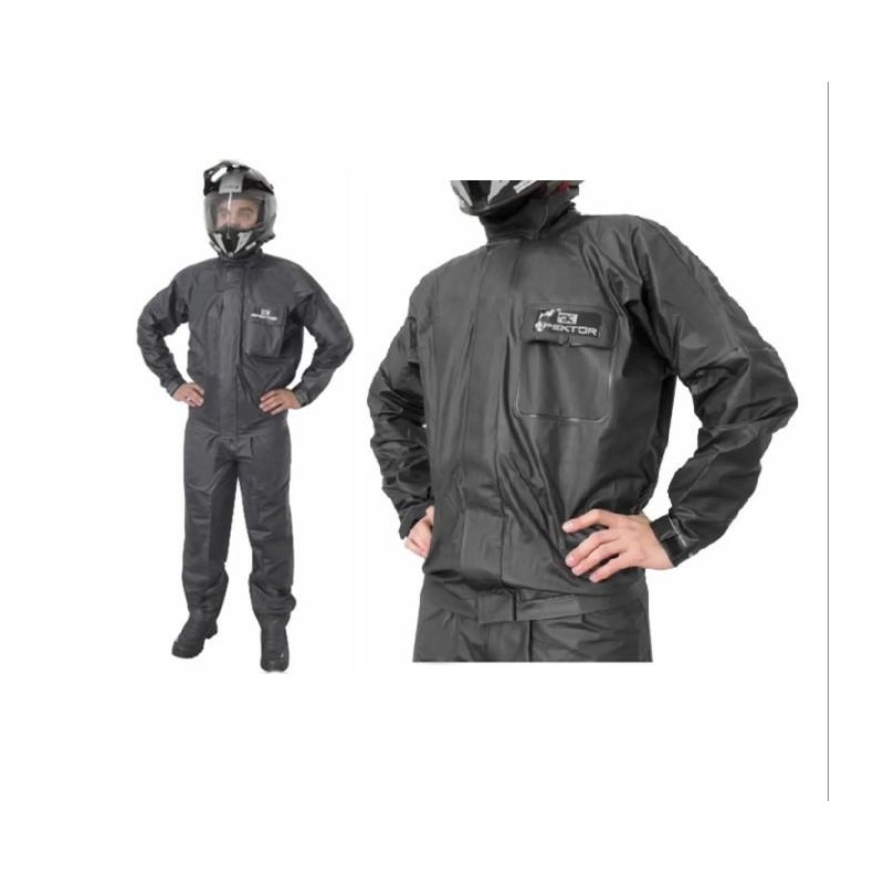 TRAJE PARA LLUVIA HOMBRE NEGRO "XXL" (SPEKTOR)