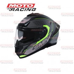 CASCO TYPHOON RD1 NEGRO-GRIS-AMARILLO MATE C/VISOR SMK "L"