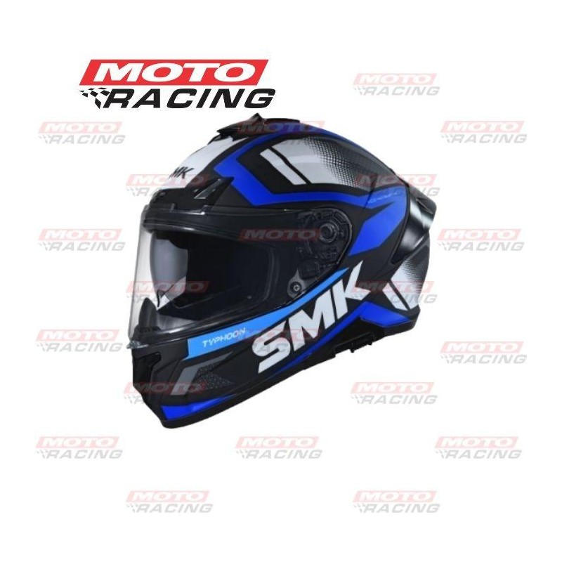 CASCO TYPHOON THORN NEGRO-AZUL-BLANCO C/VISOR SMK "L"