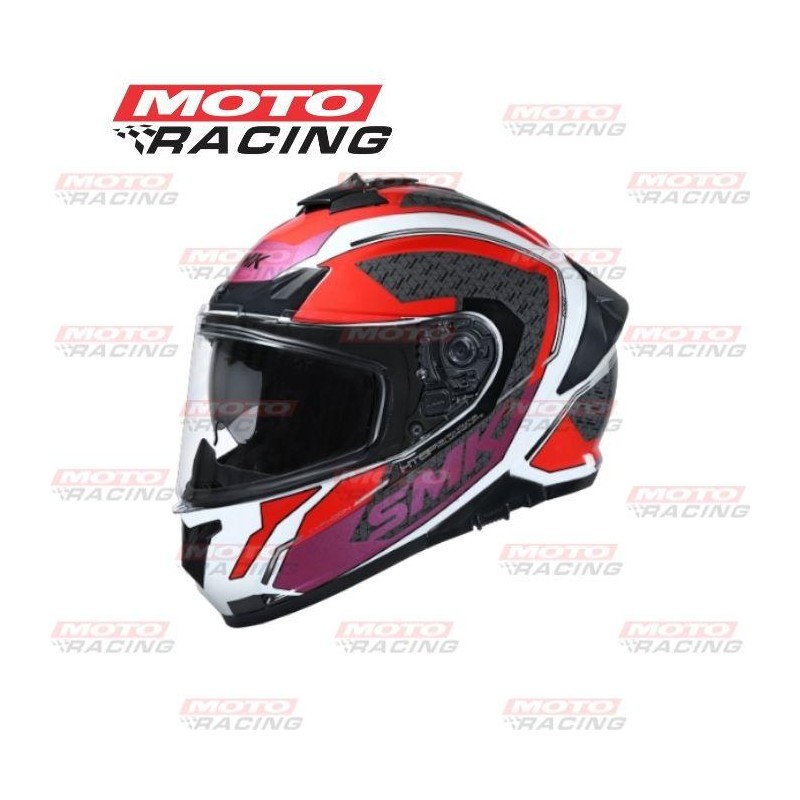 CASCO TYPHOON RD1 BLANCO- ROJO BRILLO C- VISOR SMK "M"