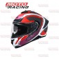 CASCO TYPHOON RD1 BLANCO- ROJO BRILLO C- VISOR SMK "M"