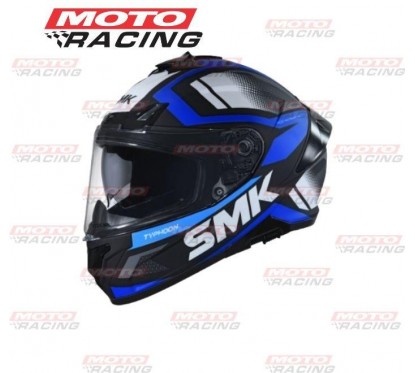 CASCO TYPHOON THORN NEGRO-AZUL-BLANCO C- VISOR SMK "XL"