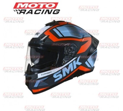 CASCO TYPHOON THORN NEGRO-NARANJA MATE C- VISOR SMK "XL"