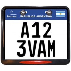 PORTA PATENTE M-  NUEVO MERCOSUR C- KIT INSTALACION (VC)
