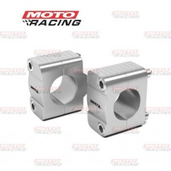 SOPORTE MANUBRIO UNIVERSAL 22mm A 28.6mm ALUMINIO PLATA (WIRTZ)