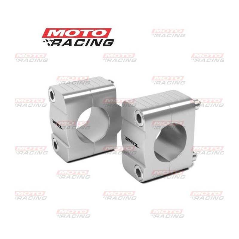 SOPORTE MANUBRIO UNIVERSAL 22mm A 28.6mm ALUMINIO PLATA (WIRTZ)