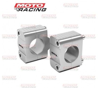 SOPORTE MANUBRIO UNIVERSAL 22mm A 28.6mm ALUMINIO PLATA (WIRTZ)