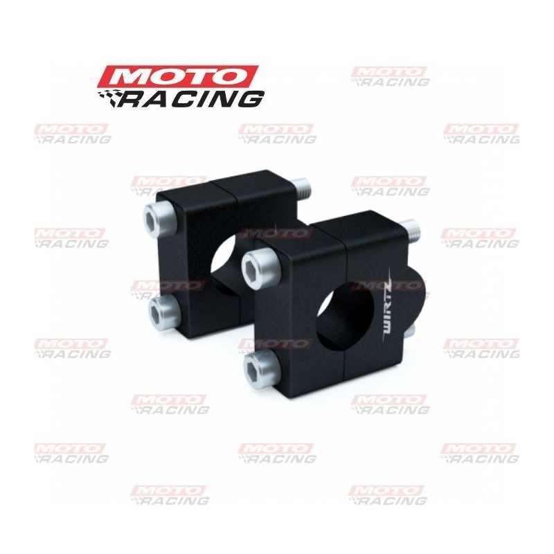 SOPORTE MANUBRIO ELEVA 25mm UNIVERSAL 22mm NEGRO (WIRTZ)