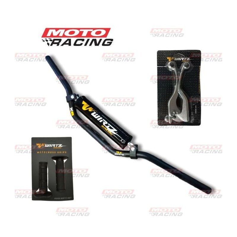 PACK TORNADO MANUBRIO X6 NEGRO+MANIJAS GRIP NE+PUÑOS NE (WIRTZ)