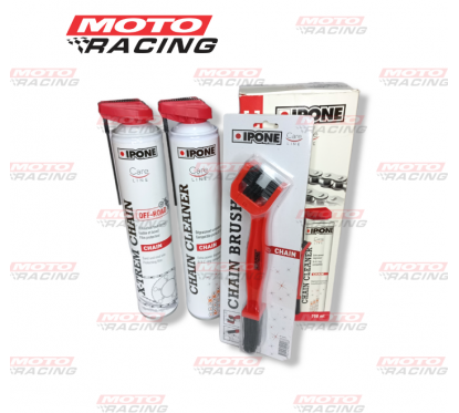KIT CHAIN OFF ROAD LIMPIA -  ACEITA CAD C- CEPILLO x750 IPONE