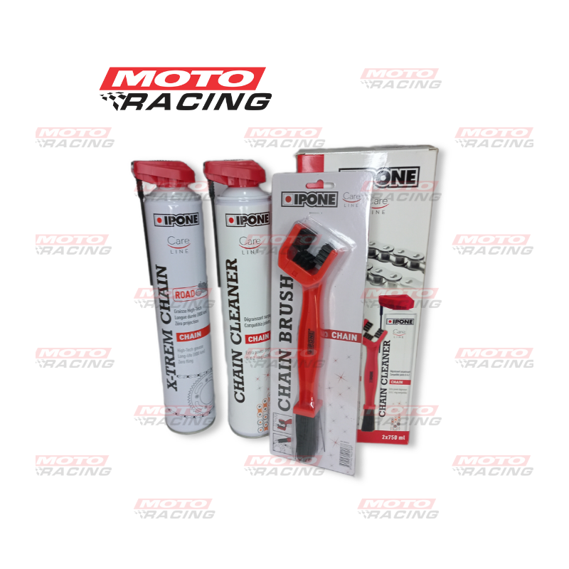 KIT CHAIN ROAD LIMPIA -  ACEITA CAD C- CEPILLO x750 IPONE