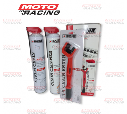 KIT CHAIN ROAD LIMPIA -  ACEITA CAD C- CEPILLO x750 IPONE