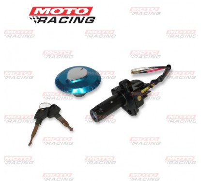 LLAVE CONTACTO HONDA FALCON NX 400 SET C- TAPA TANQUE (OKINOI)