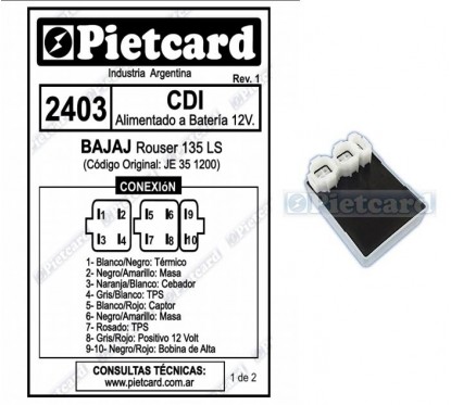 CDI BAJAJ ROUSER 135 LS 12V