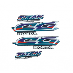CALCOMANIA HONDA CG 125 TITAN 97 VERDE -  VIOLETA -  ROJO (MM 2)